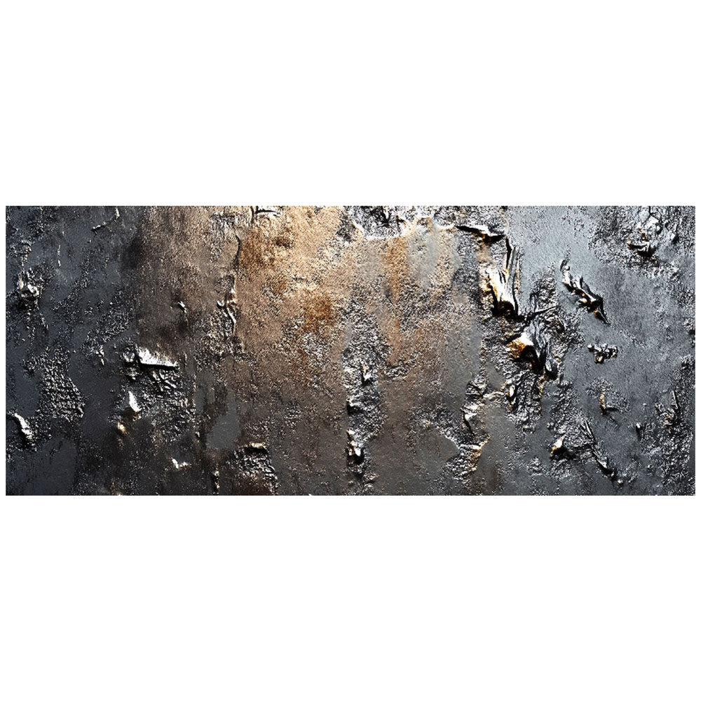 Warren Reed Designer Grey Gold Textures Glass Bathroom Splashback 25 x 60cm Image 2