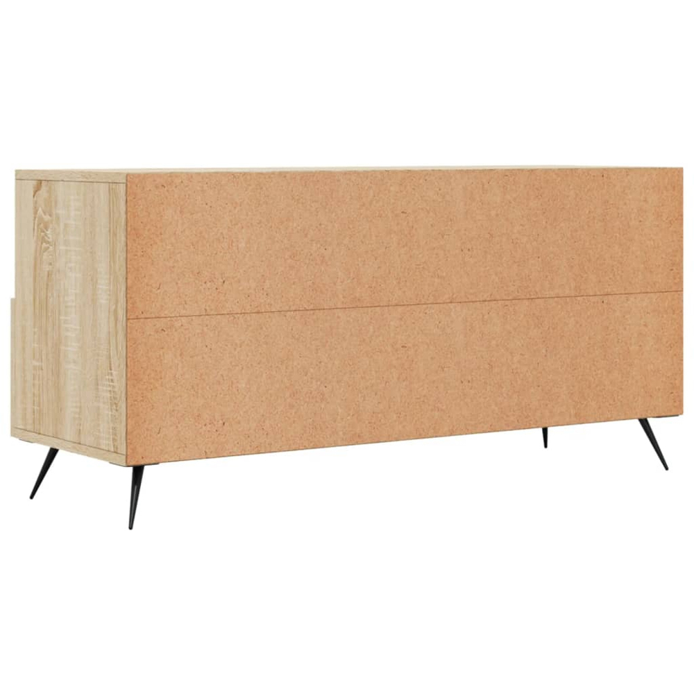 vidaXL 3 Drawer 3 Shelf Sonoma Oak TV Cabinet Image 8