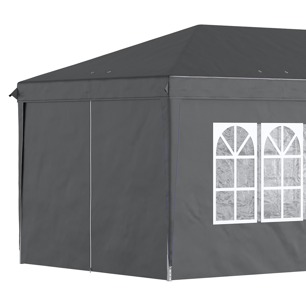 Outsunny 3 x 6m Black Pop Up Gazebo Party Tent Image 3