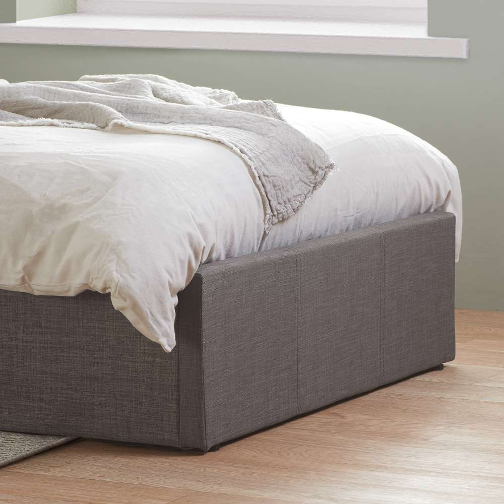 Berlin Single Grey Polyester Ottoman Bed Image 6