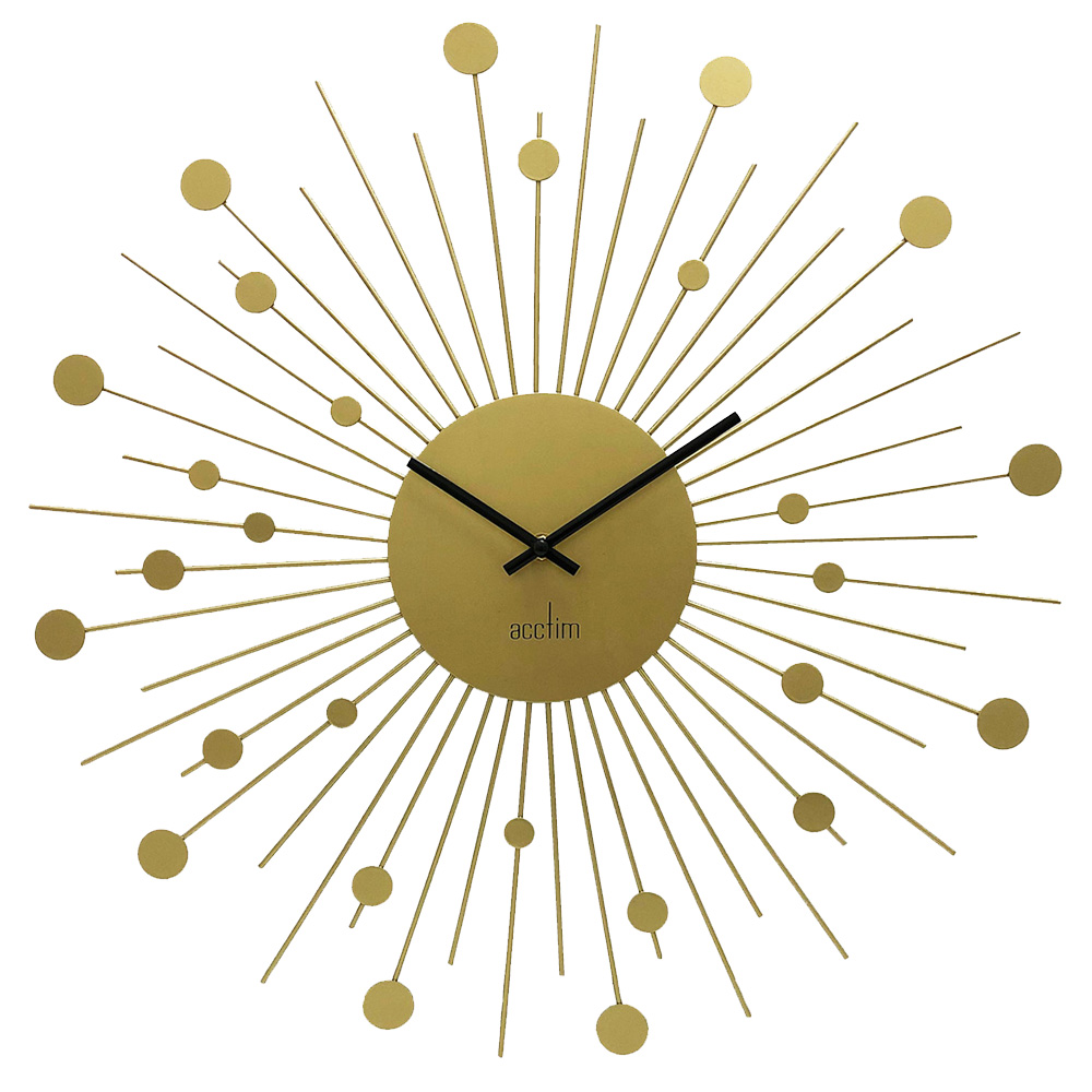 Acctim Brielle Brass Starburst Wall Clock 50cm Image