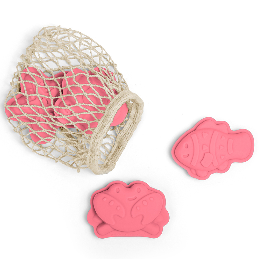 Bigjigs Toys Silicone Beach Set Coral Pink Image 4
