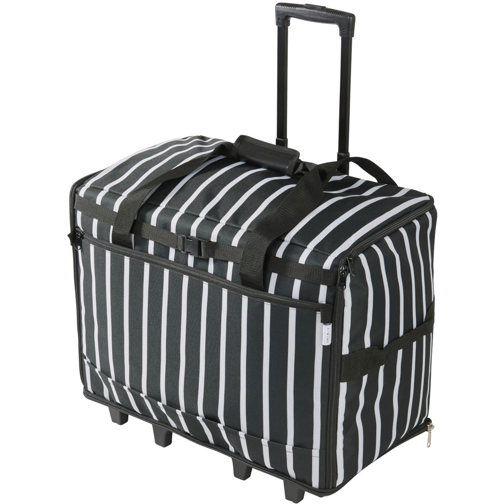 Sewing Online 006107-STRIPE-BLK Black Stripe Sewing Machine Trolley Bag 60 x 42 x 30cm Image 1