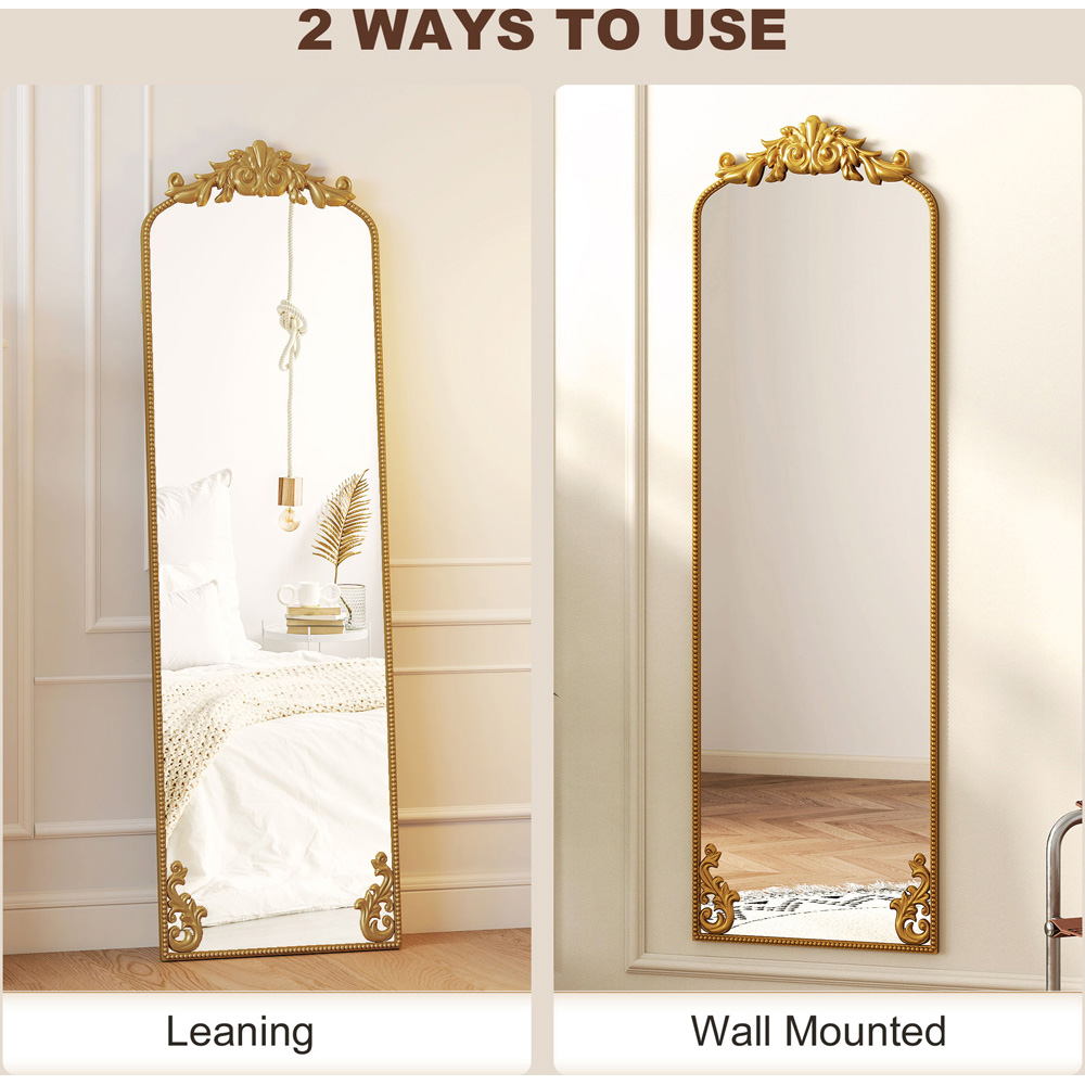 Portland Gold Full Length Mirror with Metal Frame 50 x 160cm Image 7