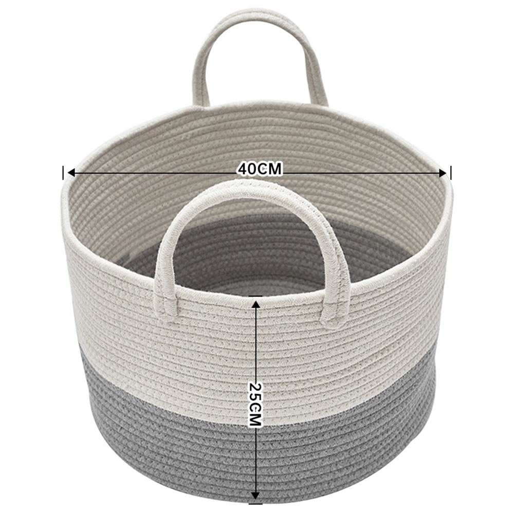 Living and Home Grey Laundry Basket 25cm Image 5