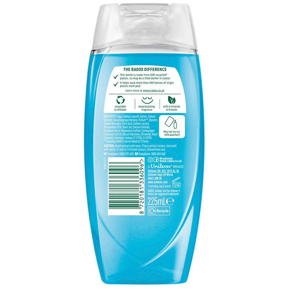Radox Feel Active Mineral Therapy Shower Gel 225ml Image 3