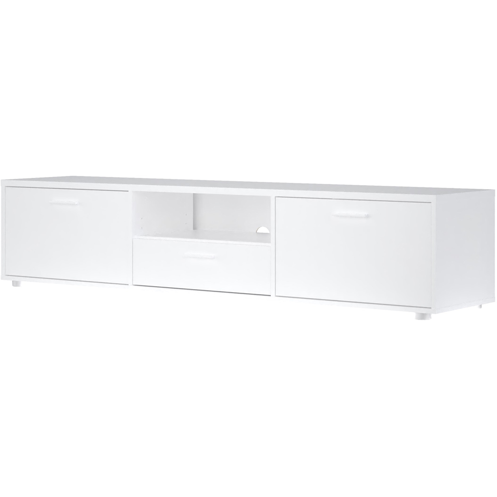 Furniture To Go Media 2 Door Single Drawer White Wide TV Unit Image 4