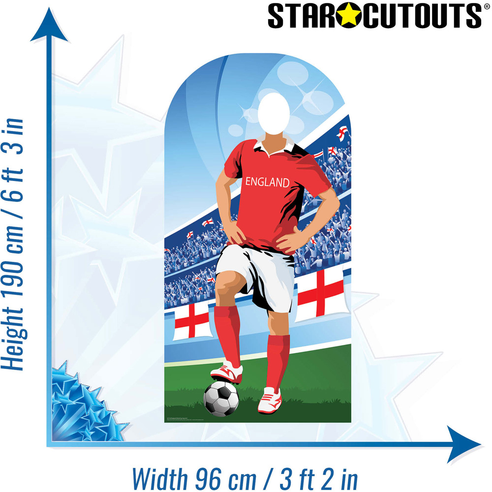 Star Cutouts Ltd England World Cup Football Stand-In Cutout 6.2ft Image 5