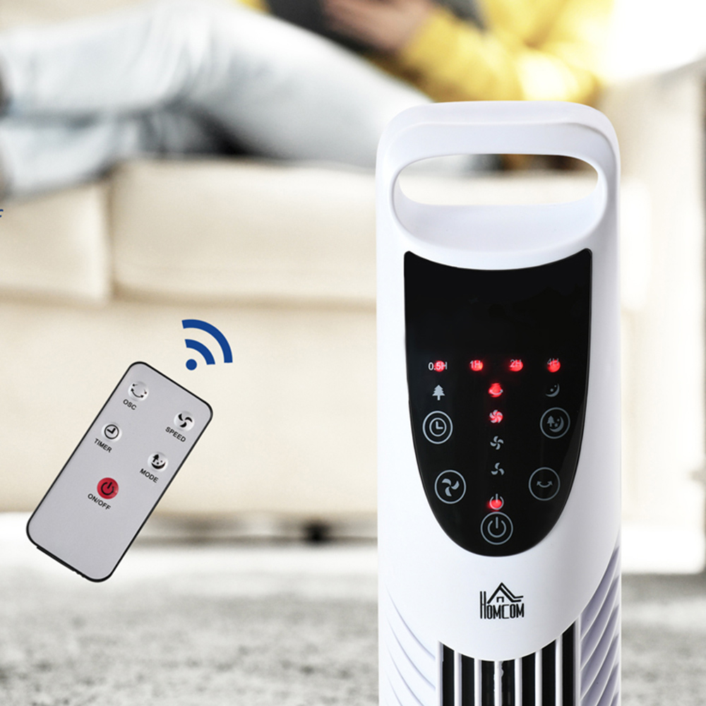 HOMCOM White Tower Fan 36 inch Image 5