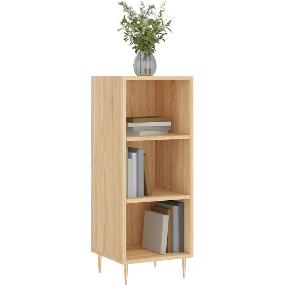 vidaXL 3 Shelf Sonoma Oak Narrow Sideboard Image 3