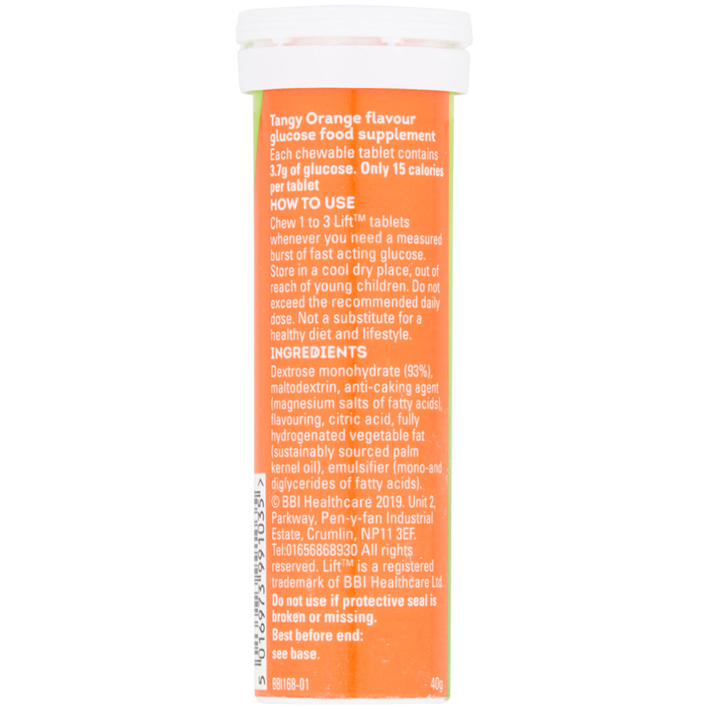 Lift Glucose Chews Orange 10 Tablets Image 4