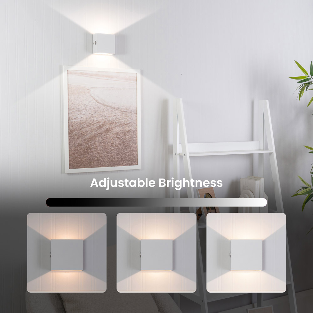 ValueLights Marx White Rechargeable Easy Fit Wall Light Image 7