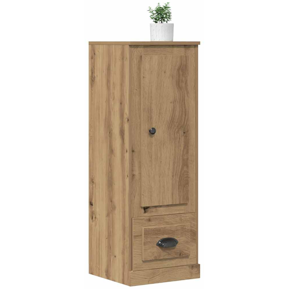 vidaXL Single Door Single Drawer Artisan Oak Highboard Image 3