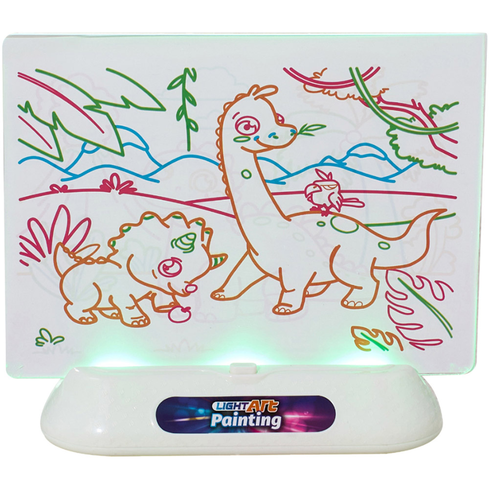 H&O Direct Kids LED Light Up Acrylic Glow Drawing Board Image 5