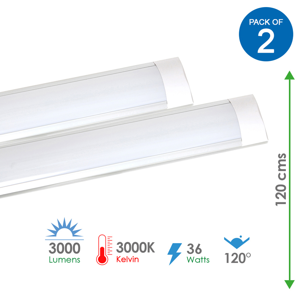 ENER-J 36W 3000K Prismatic LED Tube Batten 2 Pack Image 6
