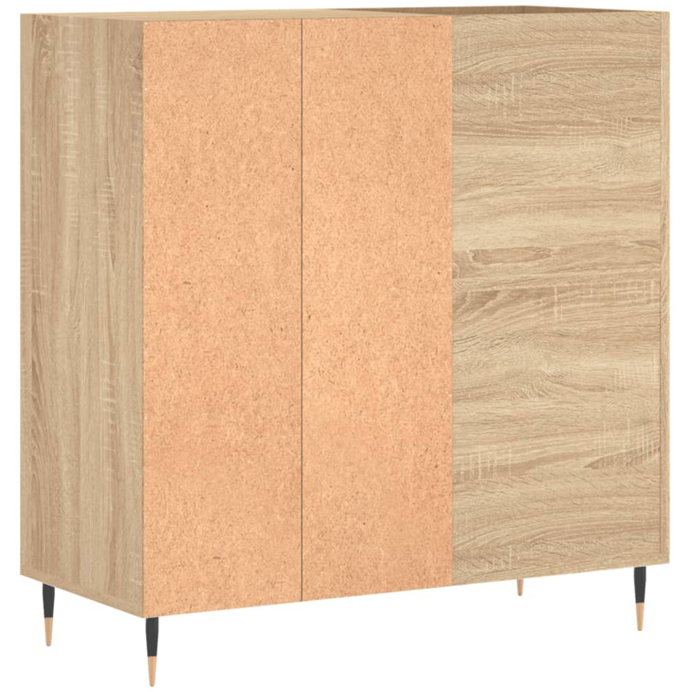 vidaXL 3 Shelf Sonoma Oak Square Record Cabinet Image 6