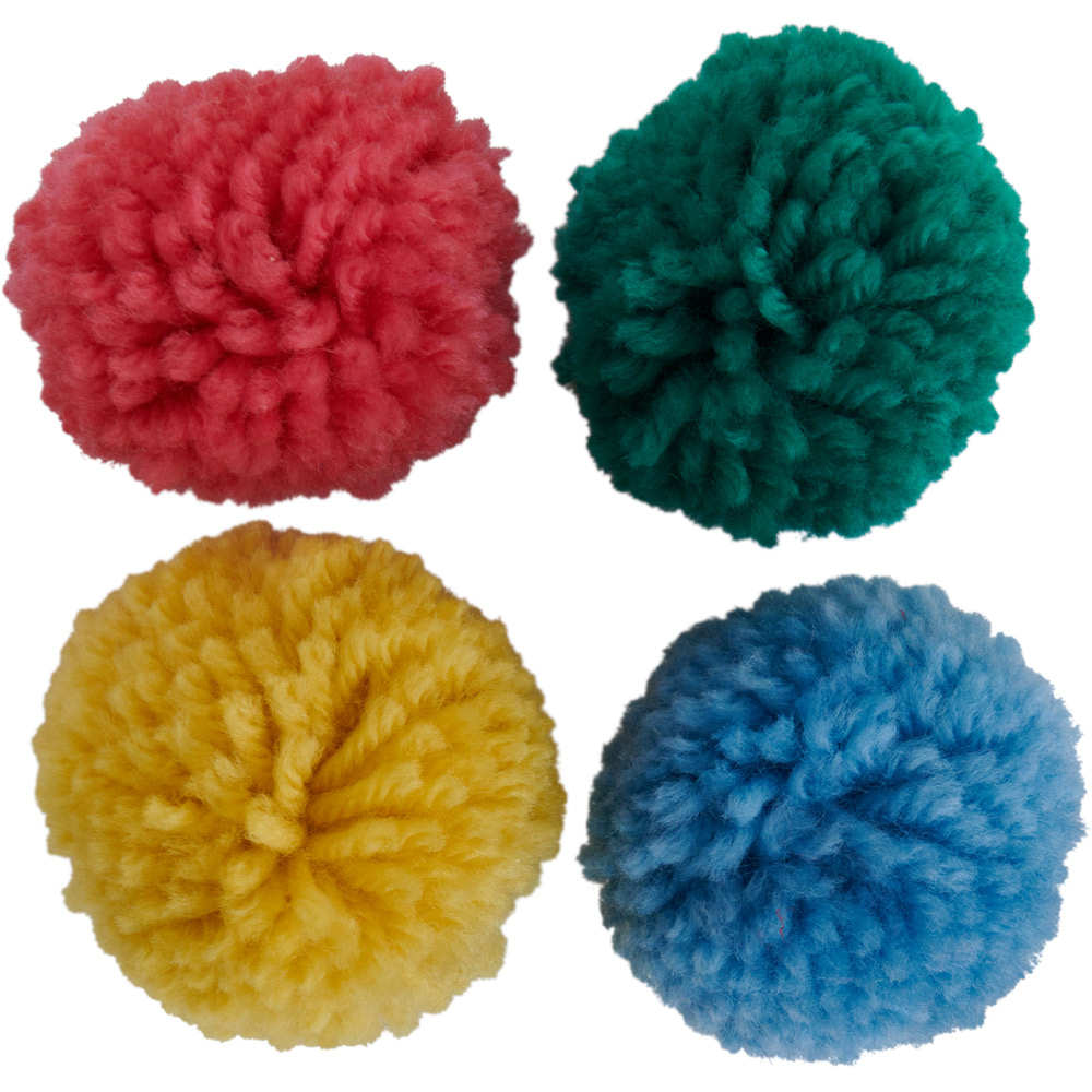 wilko Multicolour Pom Gift Toppers 4 Pack Image 2