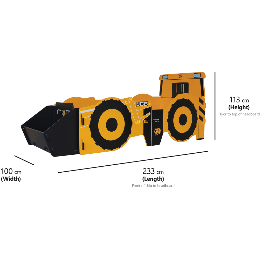 Kidsaw JCB 4CX Single Yellow Bed Frame Image 6