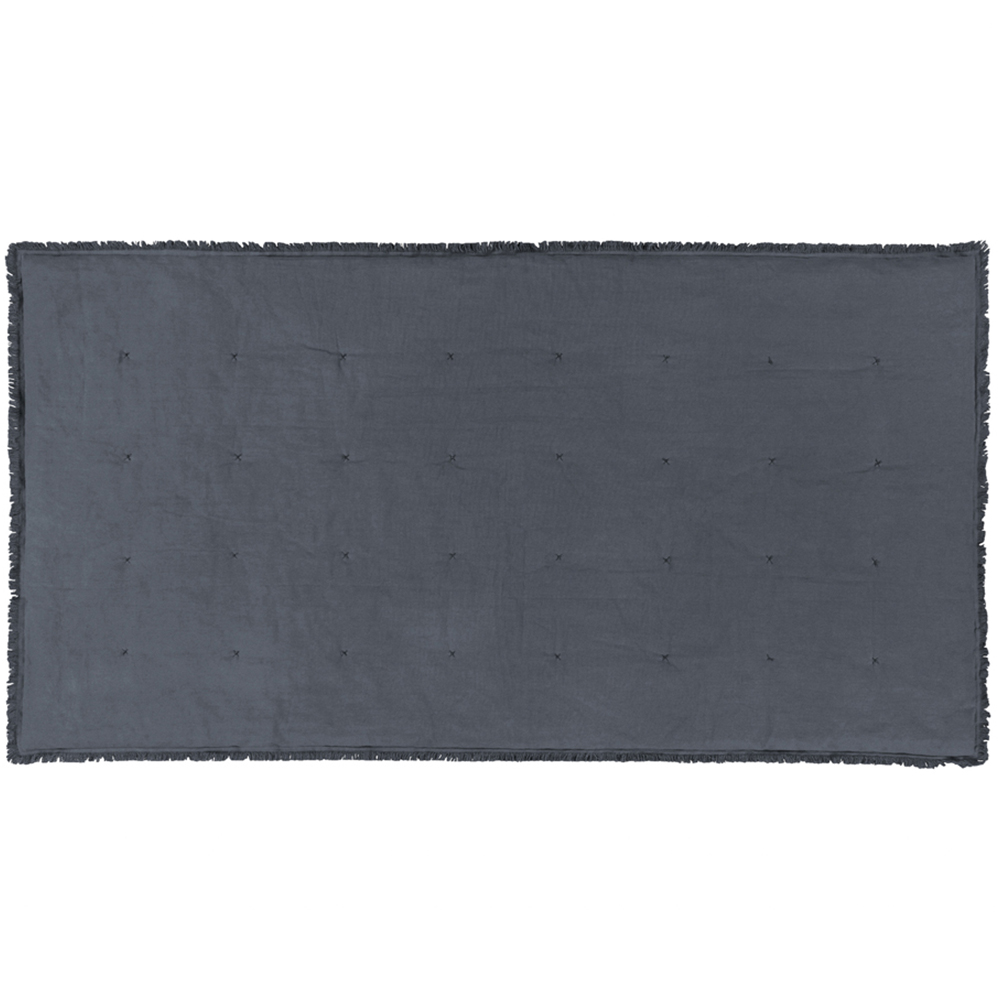 Yard Jaye Slate Cotton Velvet Filled Bedspread 140 x 220cm Image 3