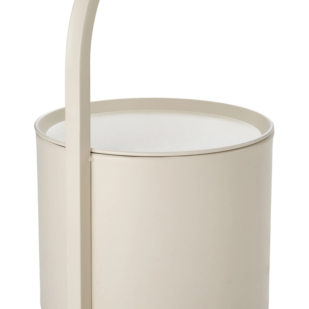 Living and Home Cream White Round Storage Side Table Image 6