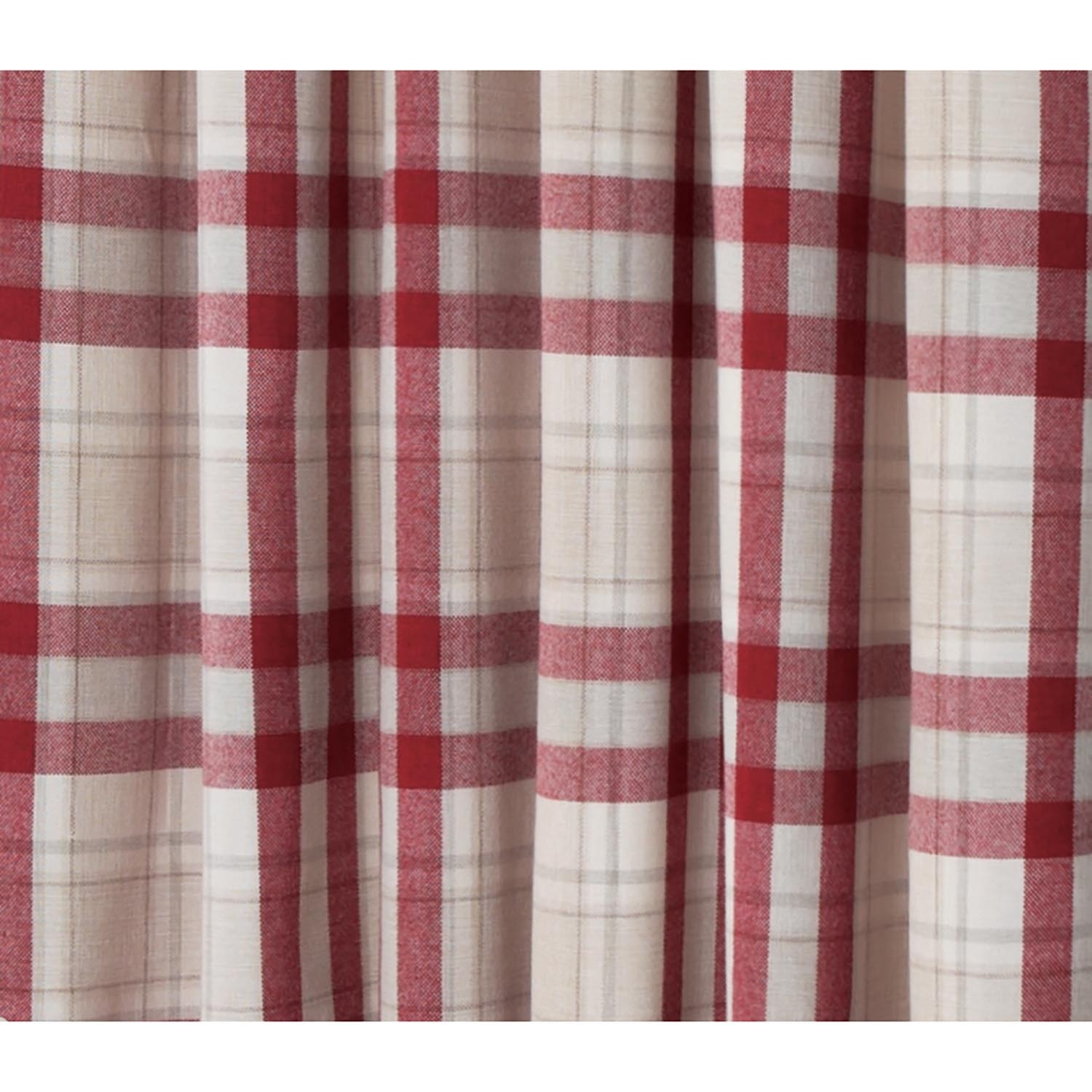 Divante Highbury Crimson Check Curtains 229cm Image 3