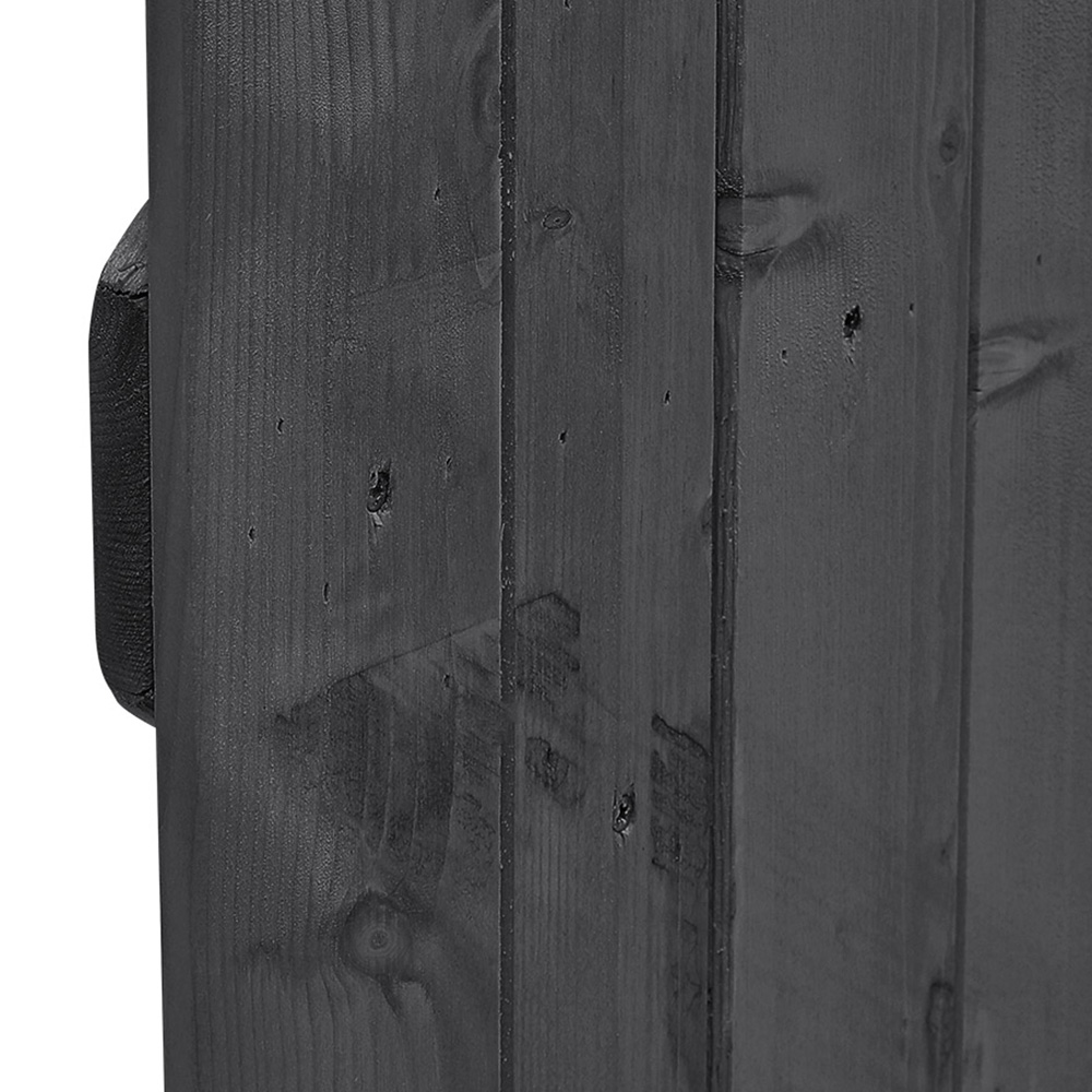 Living and Home Grey Semi Braced Arch Top Wooden Garden Gate with Latch 150 x 105cm Image 4