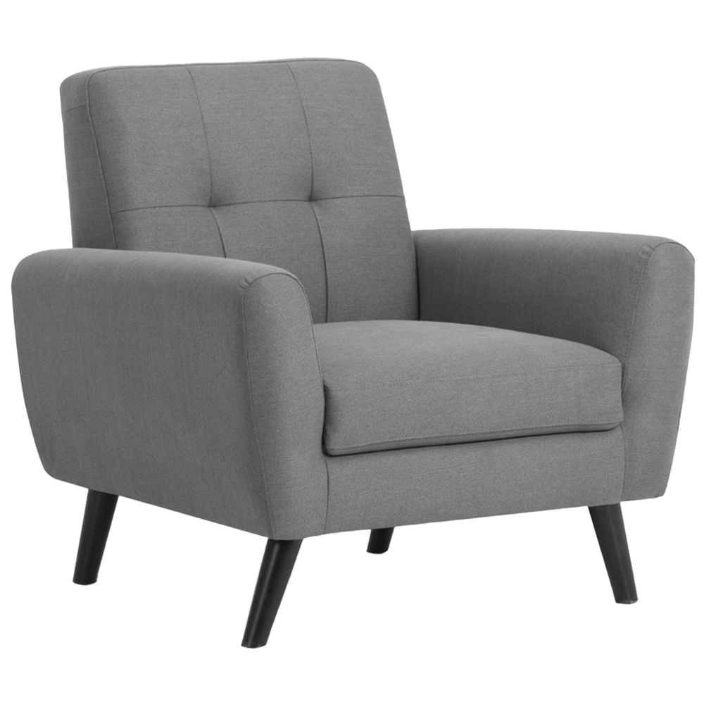 Julian Bowen Monza Grey Compact Retro Armchair Image 2