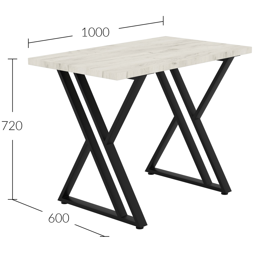 Shefa New York 4 Seater Dining Table White Craft Oak Image 5