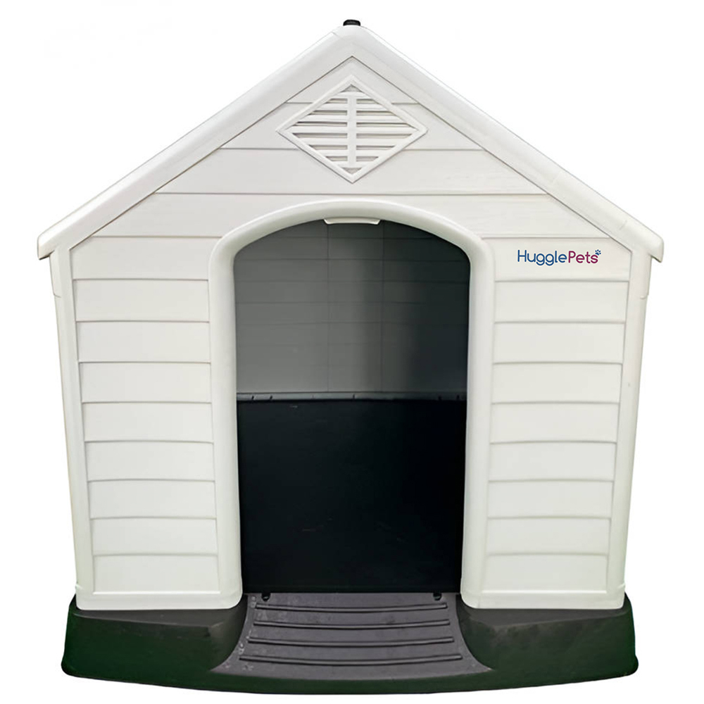 HugglePets Plastic Raised Base Roof Dog Kennel Image 2