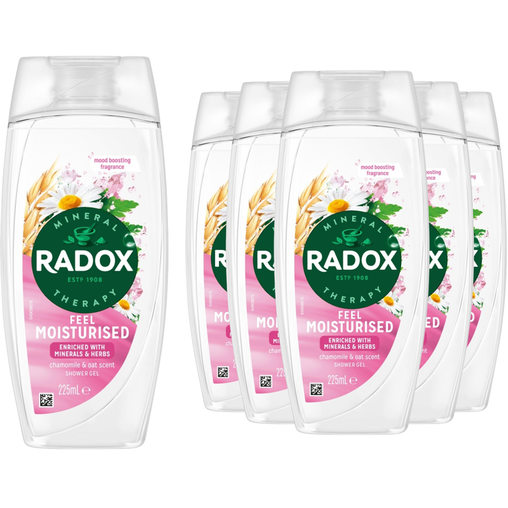 Radox Mineral Therapy Feel Moisturised Chamomile and Oat Shower Gel 225ml 6 Pack Image 1