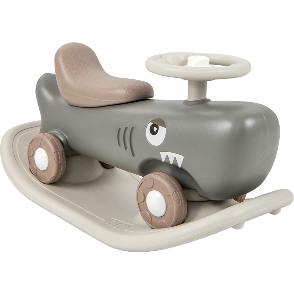 Costway Kids Grey 3 in 1 Convertible Rocking Horse Image 1