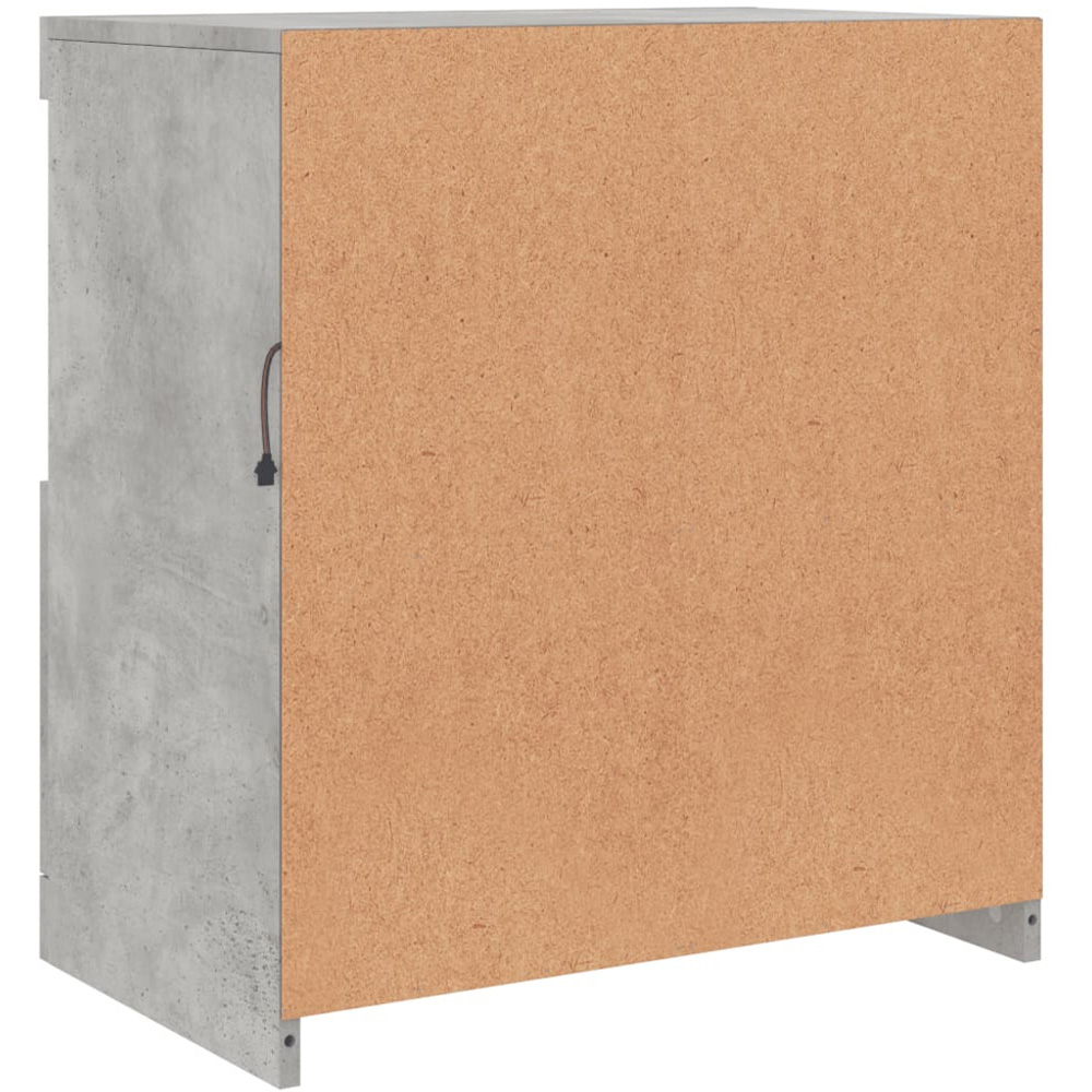 vidaXL 2 Door 2 Shelf Concrete Grey LED Sideboard Image 6