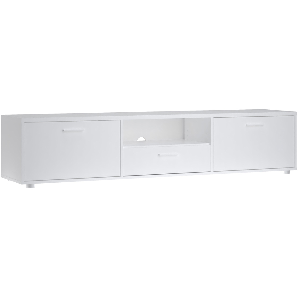 Furniture To Go Media 2 Door Single Drawer White Wide TV Unit Image 2
