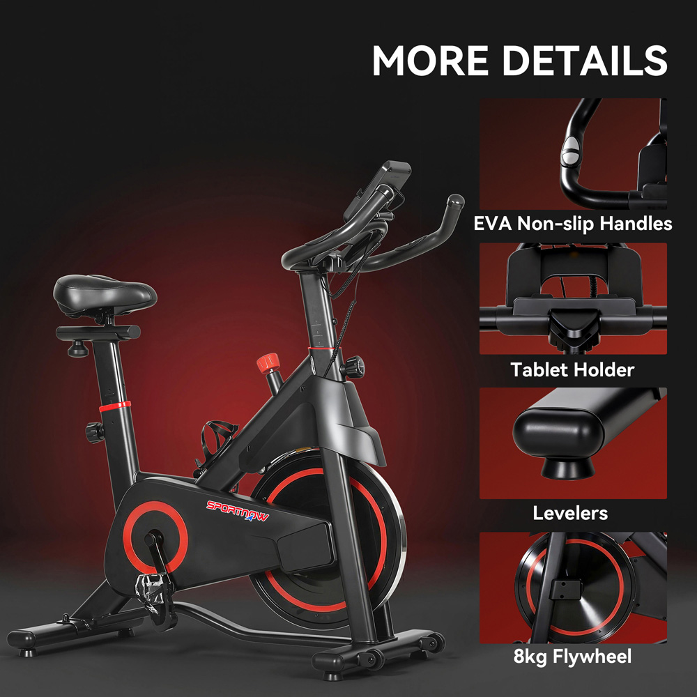 SPORTNOW Exercise Bike with Adjustable Magnetic Resistance Image 3