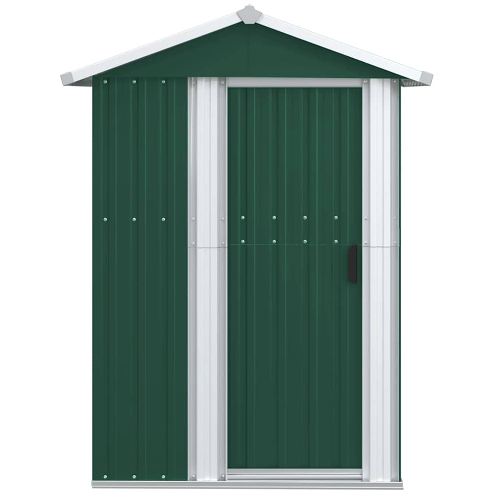 vidaXL 4.1 x 12.5ft Green Galvanised Steel Apex Garden Shed Image 3