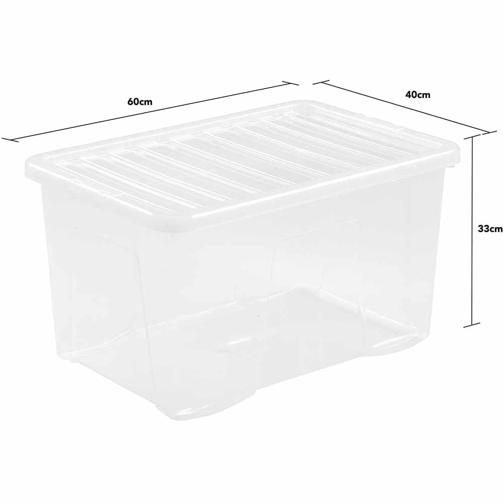 Wham 60L Crystal Storage Box and Lid 5 Pack Image 7