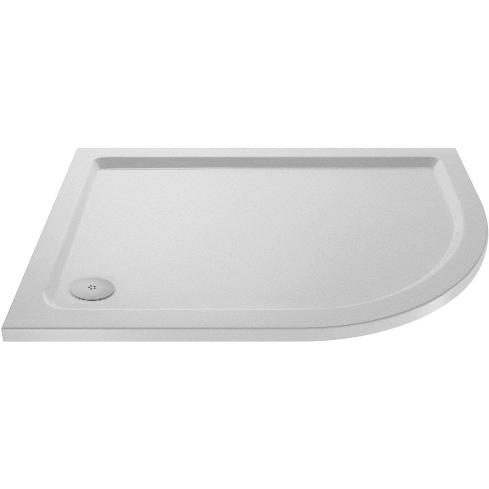nuie White Slip Resistant Offset Quadrant Shower Tray Right Hand 1000 x 800mm Image 1