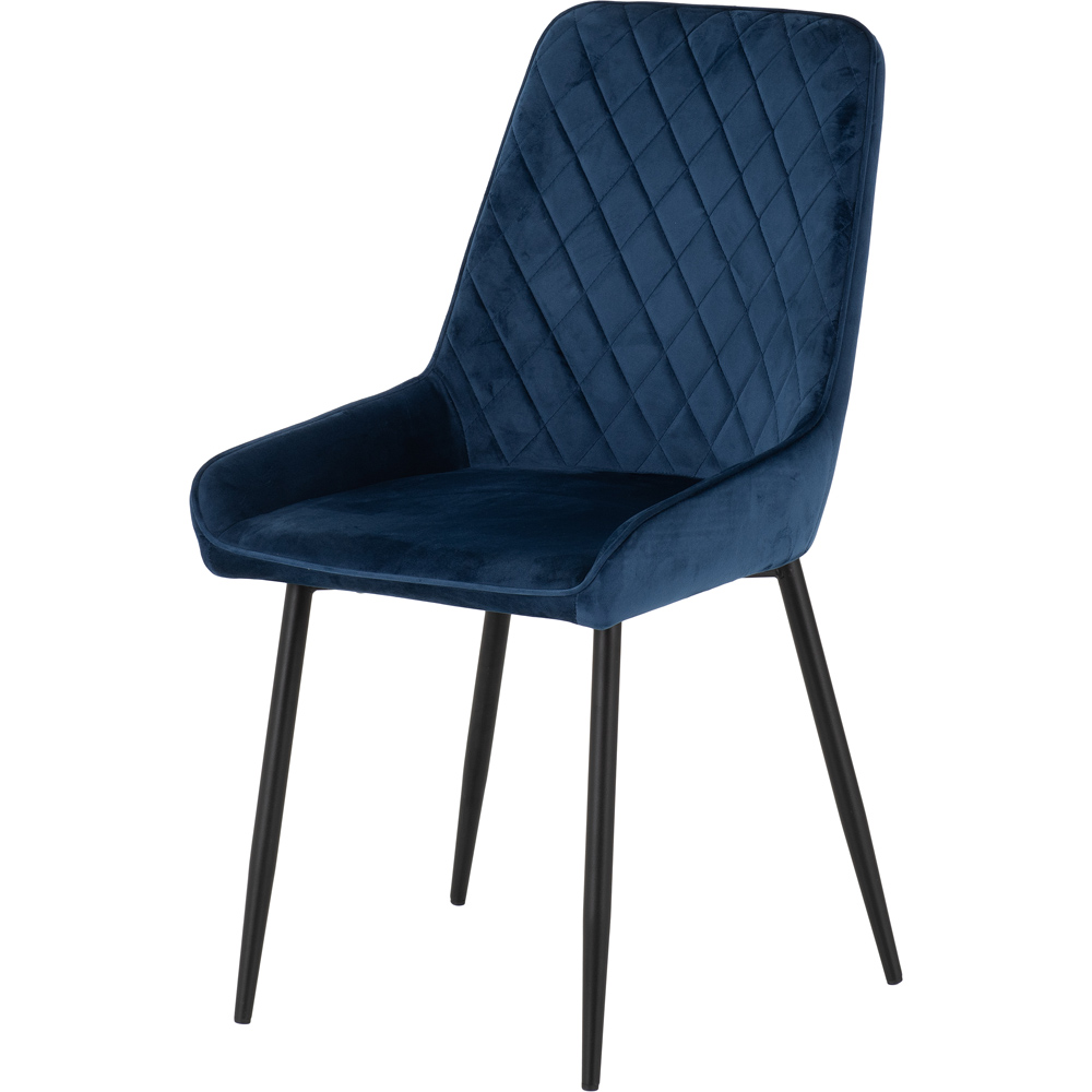 Seconique Avery 4 Seater Extending Dining Set Concrete and Sapphire Blue Image 3