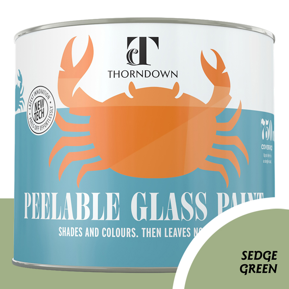 Thorndown Sedge Green Peelable Glass Paint 750ml Image 3