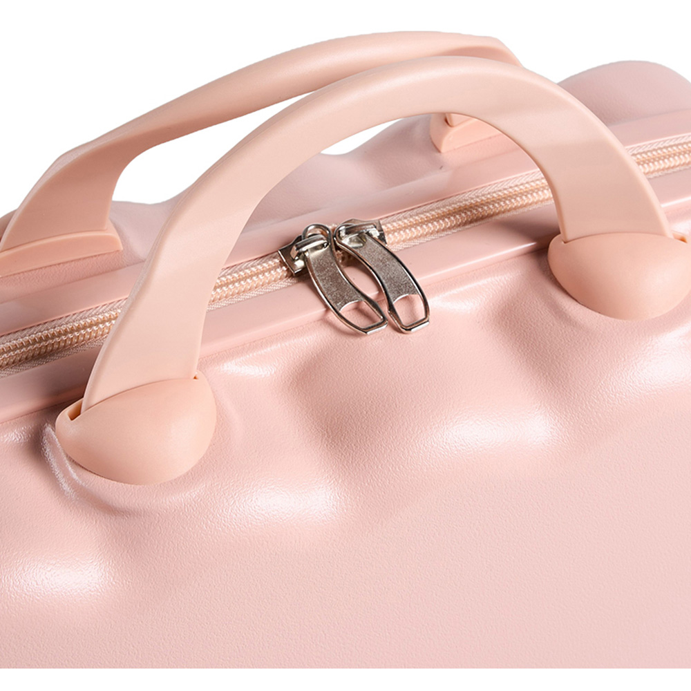 Living and Home Pink Portable Hard Shell Handheld Cosmetic Travel Case 31.2cm Image 5