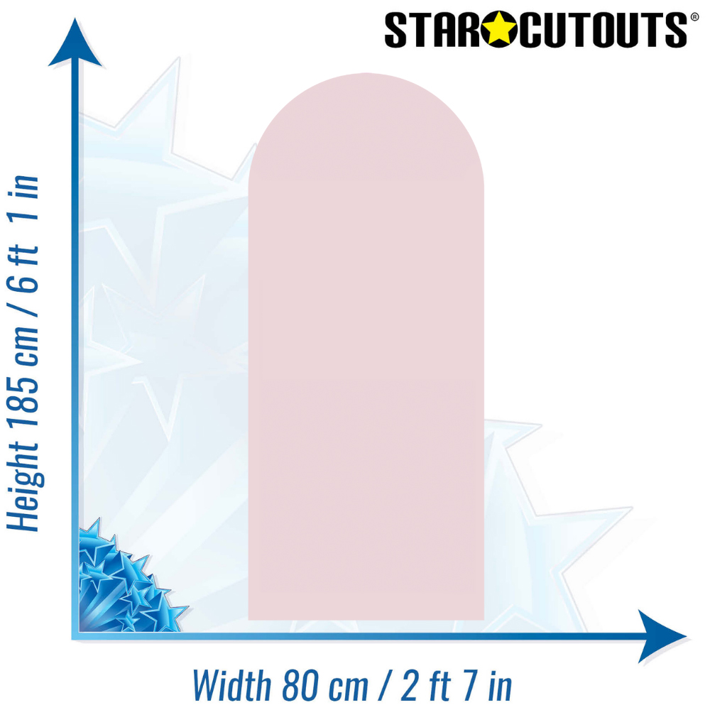 Star Cutouts Blush Pink Sailboard Cardboard Cutout 6.1ft Image 5