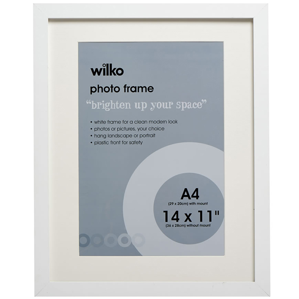 Wilko White Photo Frame 14 x 11 Inch Image 1