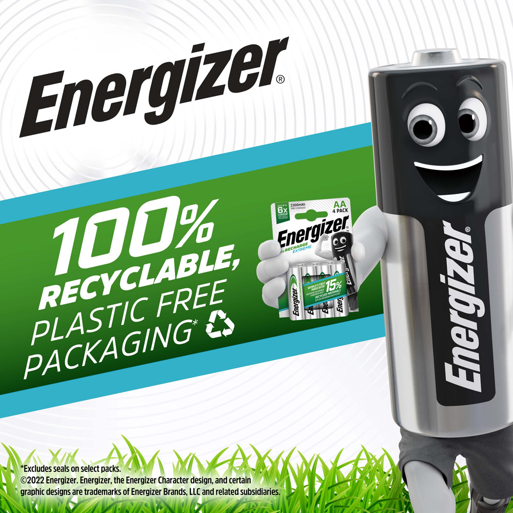 Energizer AA 4 Pack 1.2V 2300mAh Rechargeable Batteries Image 2