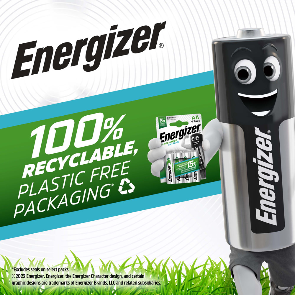 Energizer AA 4 Pack 1.2V 2300mAh Rechargeable Batteries Wilko