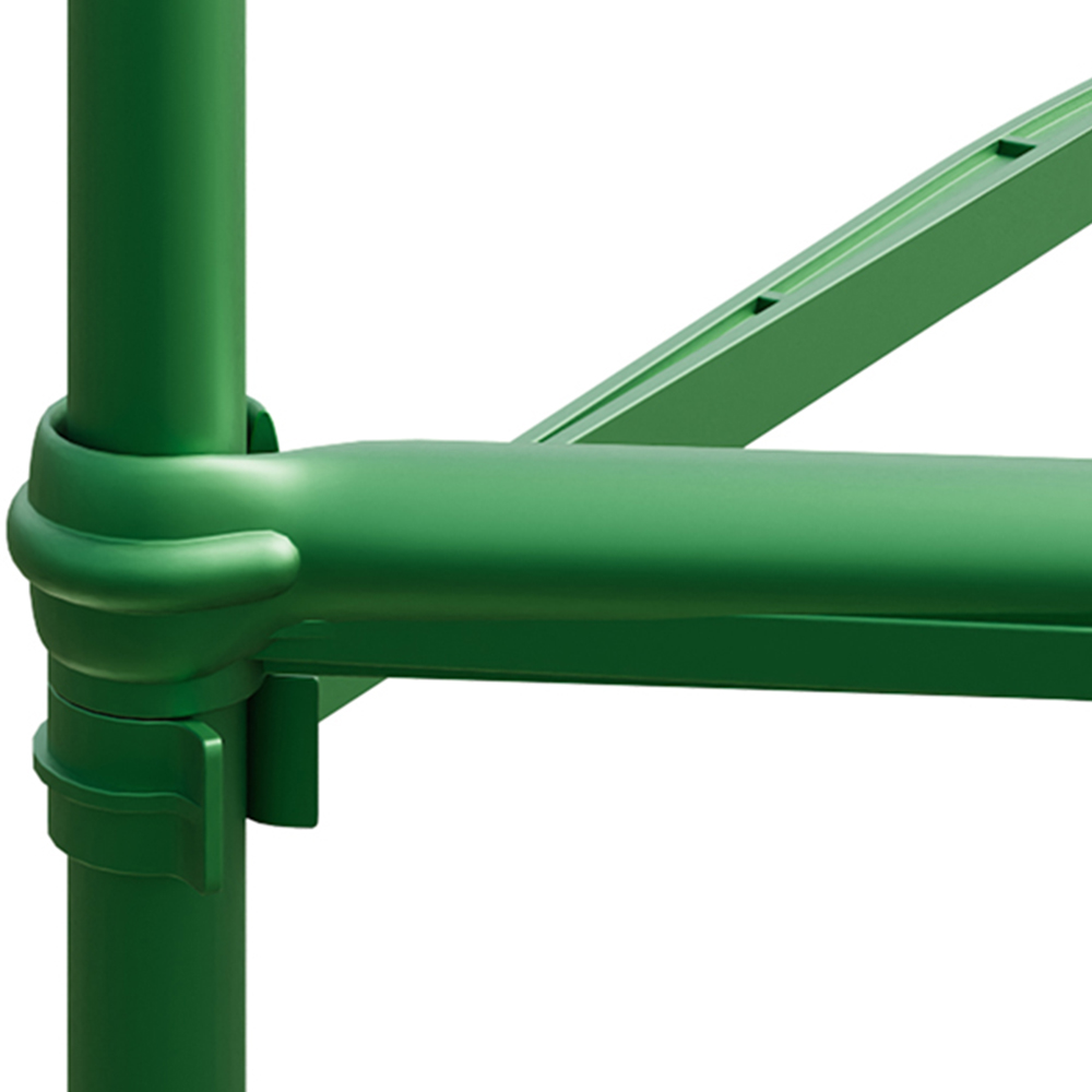 Living and Home Green Oval Galvanised Steel Raised Garden Bed with Flower Stand 120 x 80cm Image 5