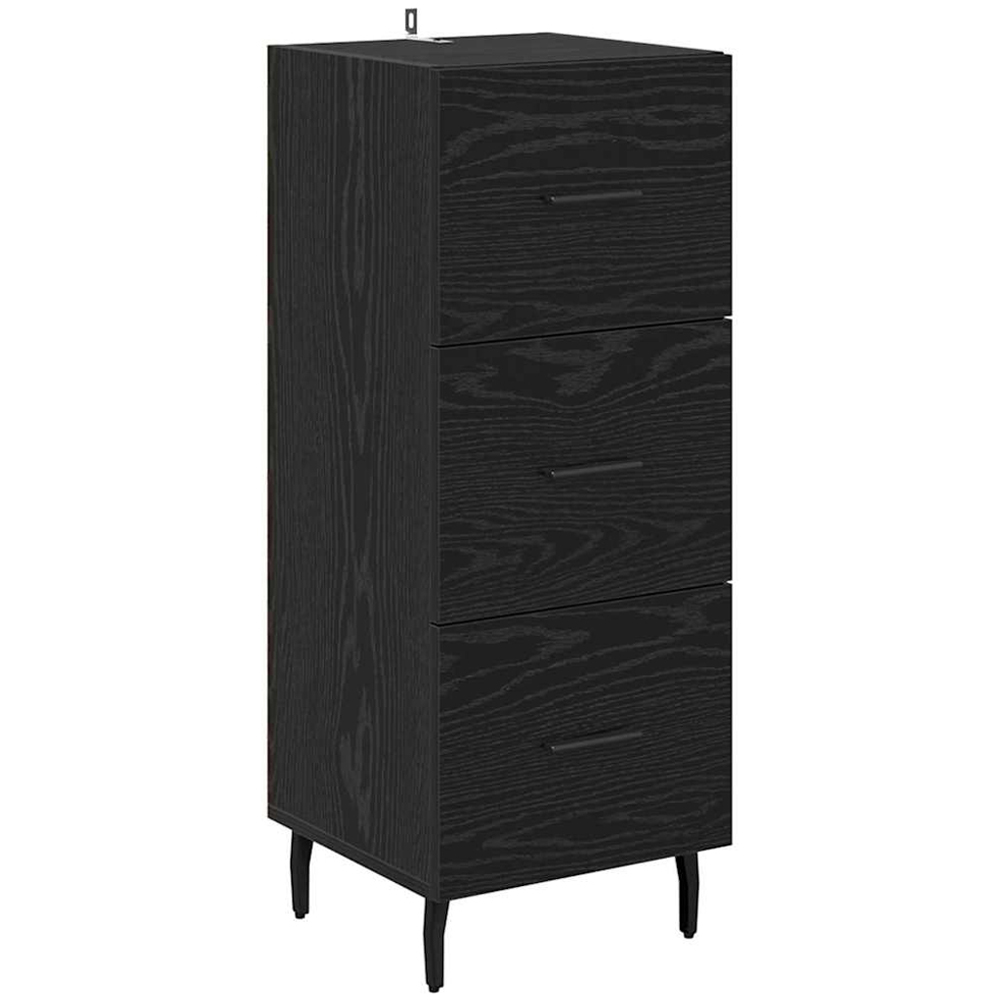 vidaXL 2 Door Black Oak Sideboard Image 8