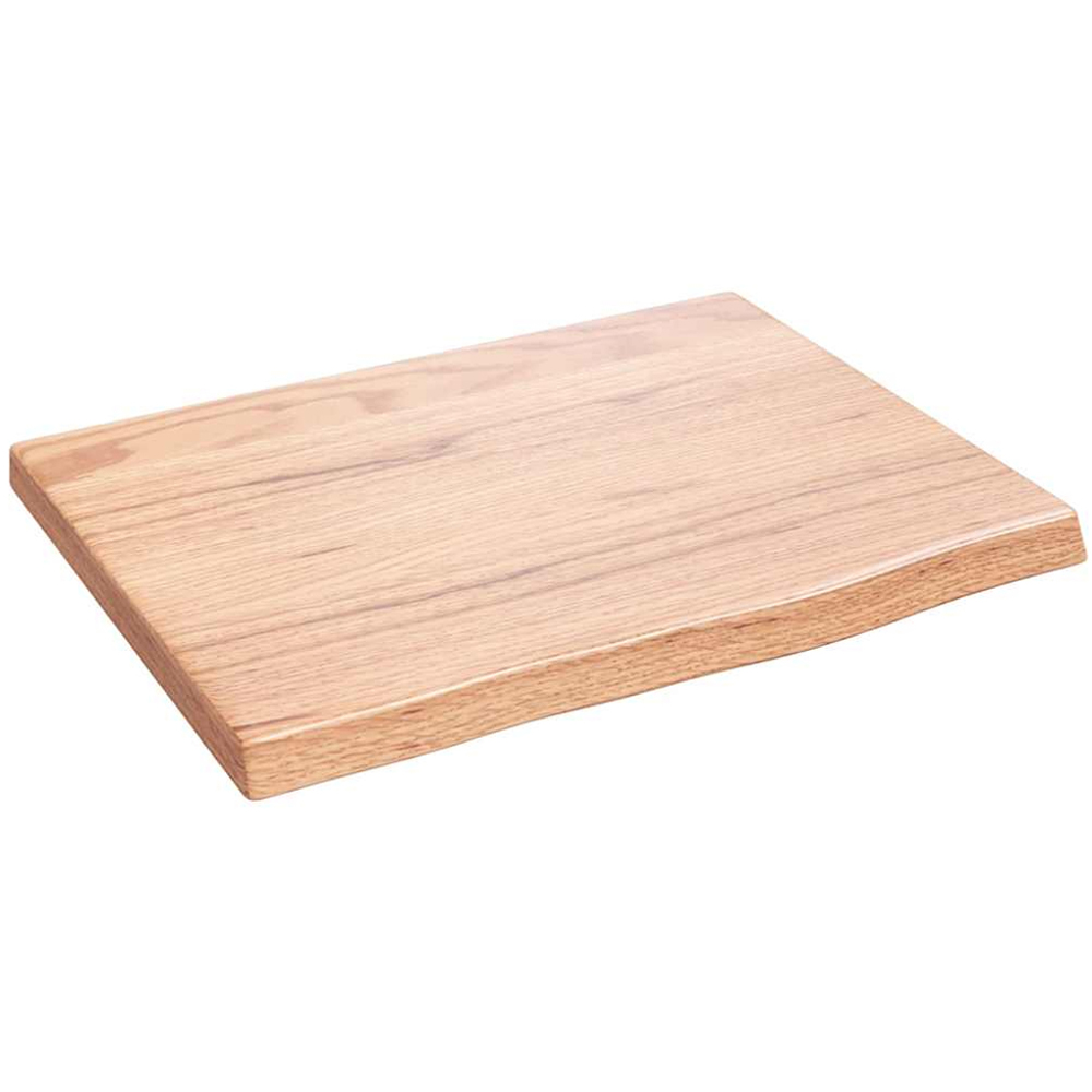 vidaXL 40cm Treated Solid Oak Wood Floating Wall Shelf Image 1