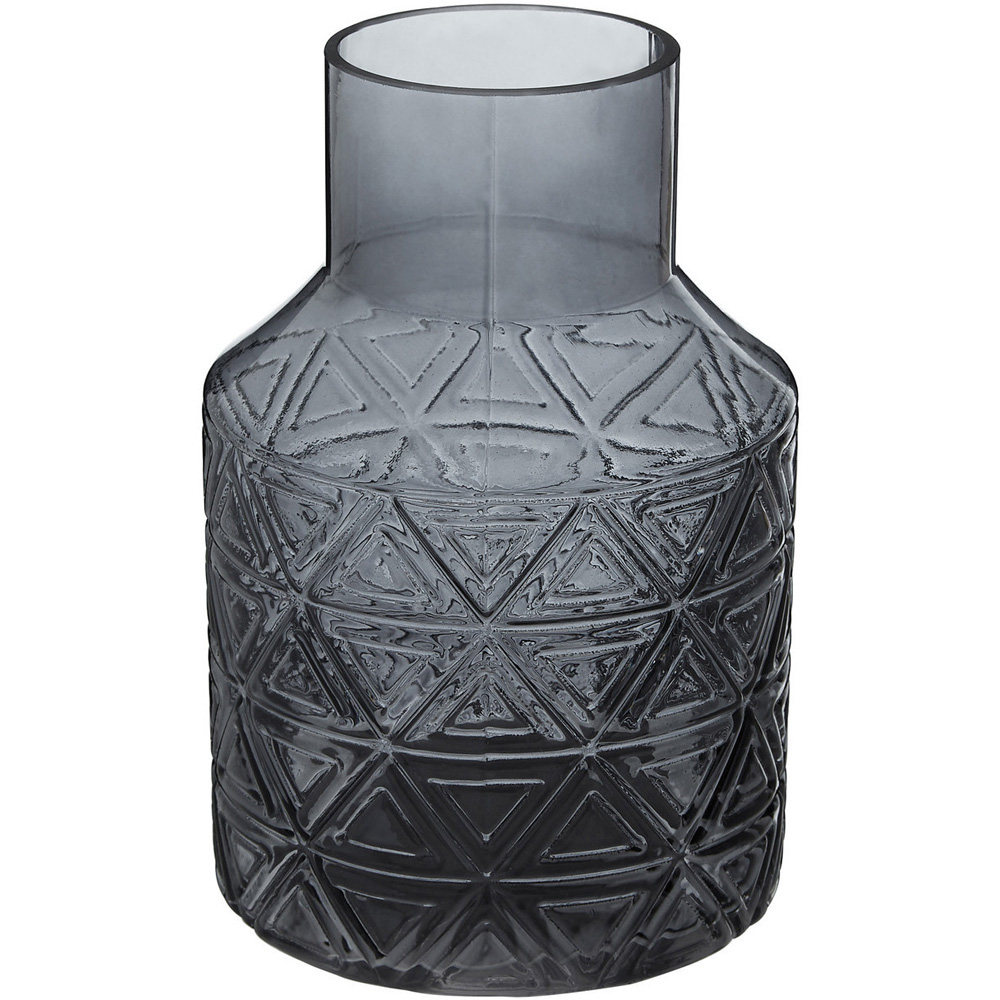 Premier Housewares Dakota Dark Grey Glass Vase Image 2