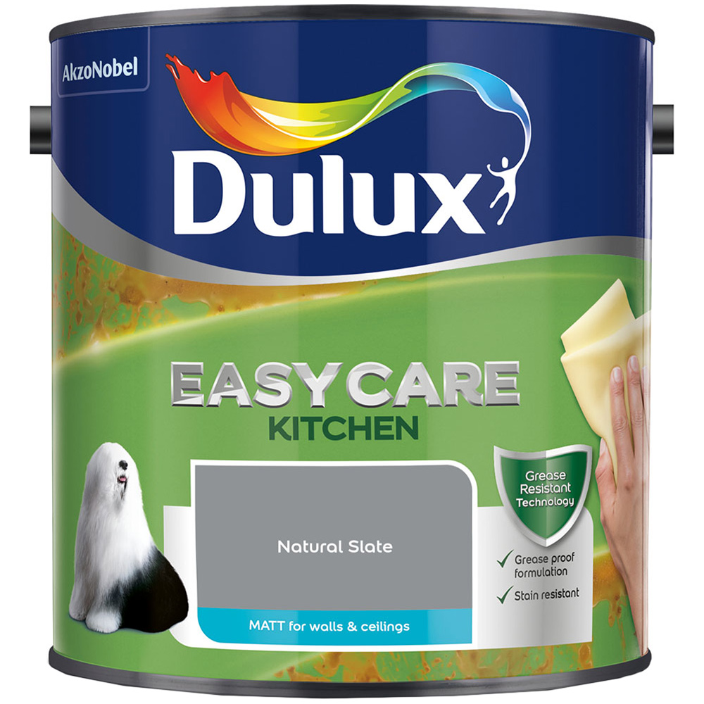 Dulux Easycare Kitchen Natural Slate Matt Emulsion Paint 2.5L Image 2