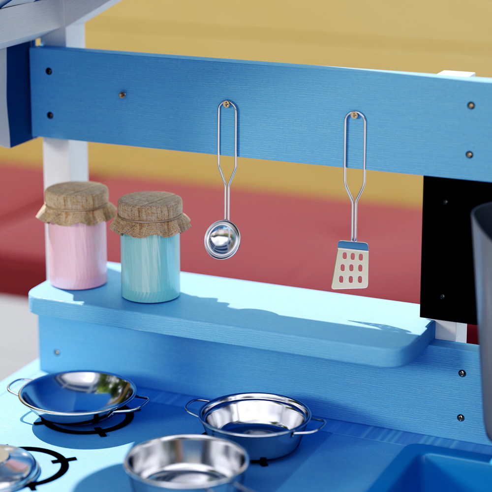 Tommy Toys AIYAPLAY Kids Blue Outdoor Mud Kitchen Play Set with Accessories Image 3